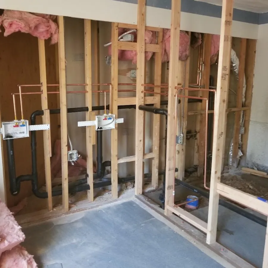 Copper pipe rough-in and plumbing installation in Apopka